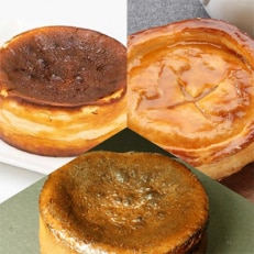 【毎月定期便】ケーキ3種(バスク風チーズ・アップルパイ・バスク風チョコレートチーズケーキ)全3回