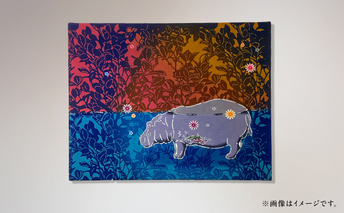 紅型パネル「ひぽぽたます」/ somekoubou haruiro 壁掛け インテリア アート 額縁 伝統工芸 沖縄市 / コザ工芸館ふんどぅ [BCAU029]