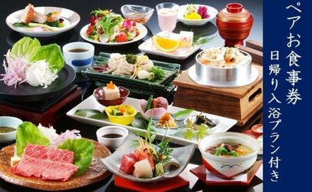 京都湯の花温泉 松園荘保津川亭 日帰り入浴付き ペア食事券 温泉