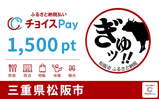 
            松阪市チョイスPay 1,500pt【会員限定のお礼の品】
          