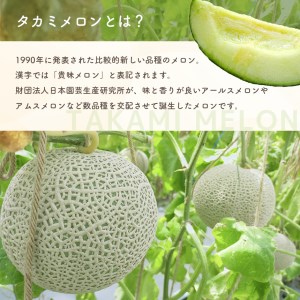 【2027年先行予約】タカミ メロン ３L 2玉 化粧箱入り