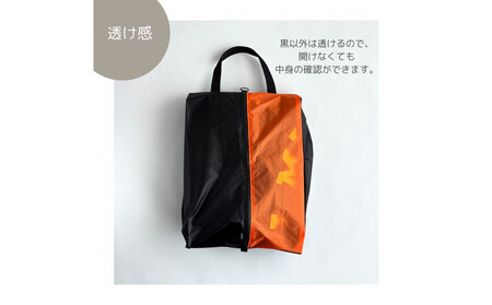 【Lサイズ・オレンジ】軽量ナイロン登山靴ケース　　シューズケース　着替えポーチ　旅行用　アウトドア　ショートブーツ