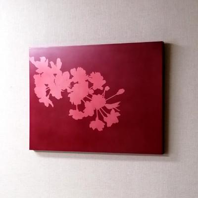ふるさと納税 海南市 漆器のアートパネル　さくら