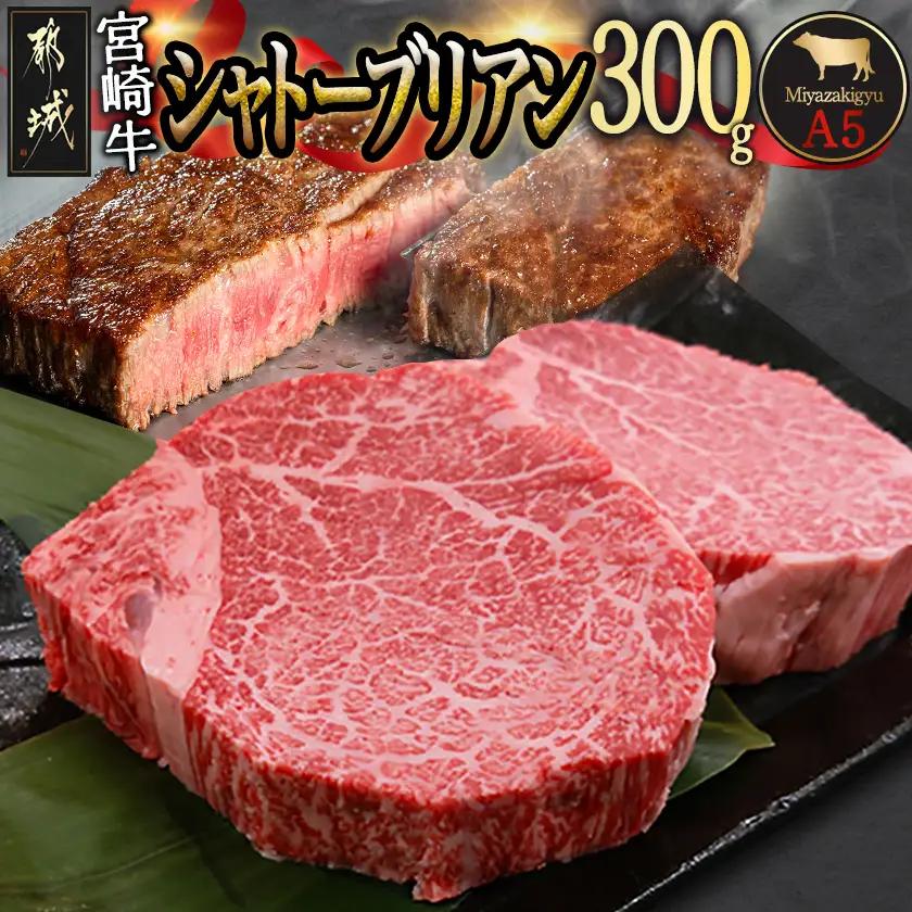 宮崎牛シャトーブリアン(A5)150g×2枚≪真空≫〔AF-01-001〕_(都城市) 牛肉 希少部位 最高級 都城産宮崎牛 A5 シャトーブリアン 150g×2枚 真空 ステーキソース小袋 塩こしょう小袋 贈答用 ギフト