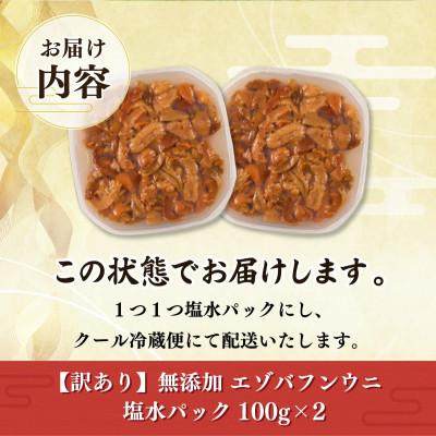 ふるさと納税 登別市 訳あり!無添加エゾバフンウニ塩水パック200g |  | 02