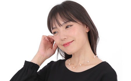 老舗の真珠専門店・アコヤ真珠ステーションネックレス6.5～7.0ミリ ( K18WG ) / 伊勢志摩 志摩 三重県 真珠 パール あこや アクセサリー 18金 ネックレス ジュエリー アコヤ貝 冠婚