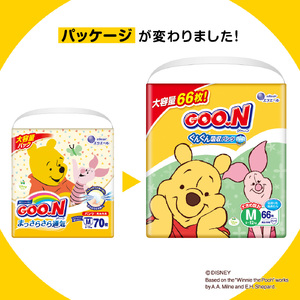 グーン ぐんぐん吸収パンツ Ｍサイズ66枚×3パック（男女共用）（パンツタイプ）