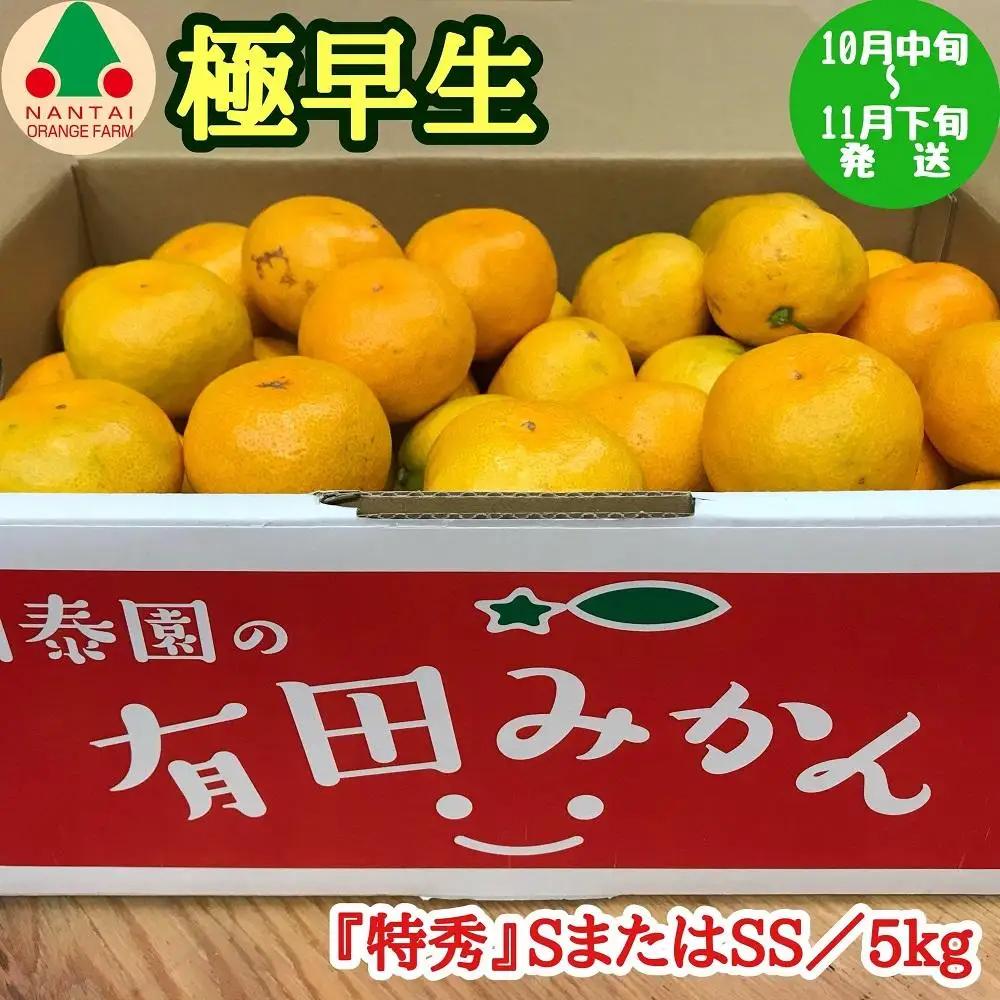 極早生 有田 みかん 特秀 S または SS サイズ 5kg 南泰園 和歌山 有田みかん