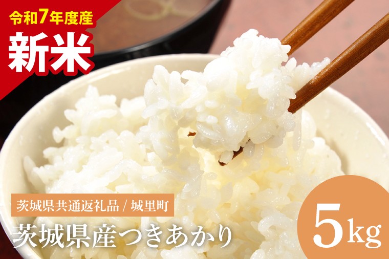 
            【数量限定】【令和7年度 新米】【8月下旬より順次発送】茨城県産つきあかり（茨城県共通返礼品/城里町）5kg【お米 米 おにぎり 粒が大きい 茨城県】（IH-1164）
          