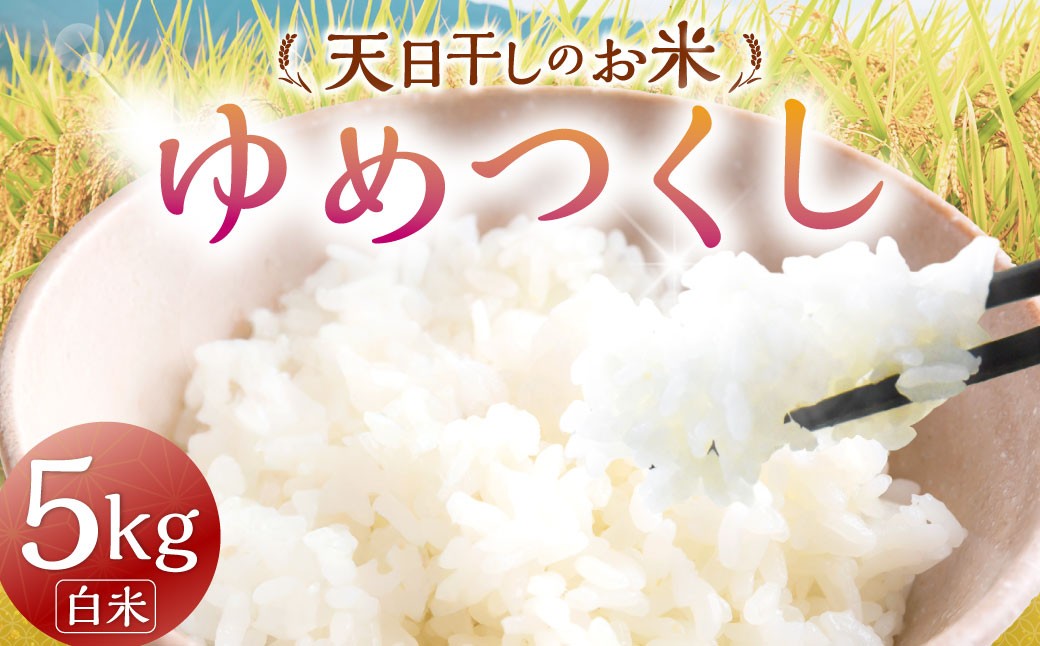 
                  【令和7年産】天日干しのお米 (ゆめつくし) 白米 5kg  お米 こめ 精米 ごはん ご飯 福岡県産 福岡県 うきは市
                