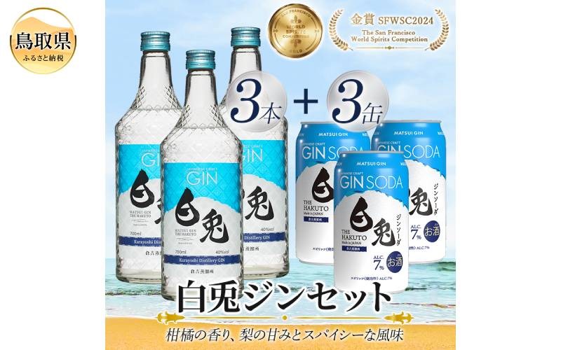 
                  （鳥取・松井酒造）白兎クラフトジン＆ソーダ　6本アソート_T2600534
                