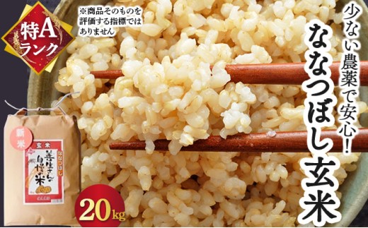 ＜令和8年産＞『100%自家生産玄米』善生さんの自慢の米 玄米ななつぼし 20kg｜北海道 岩見沢市 お米 新米【a104-112】【06134】 20kg