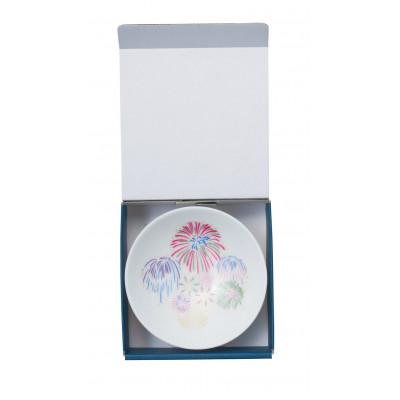 ふるさと納税 多治見市 【温度で変化する器】【美濃焼】 平盃(白)1個 『冷感花火』 |  | 02