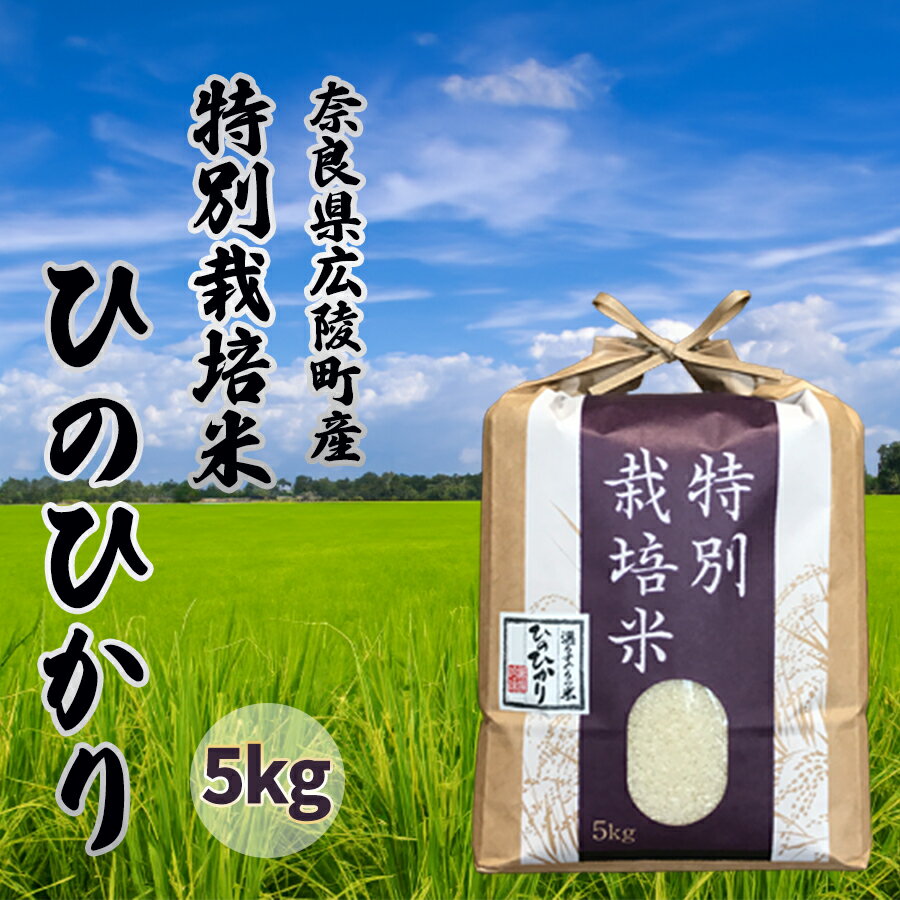 【ふるさと納税】【新米先行受付】【令和7年度産】【11月下旬より順次発送予定】特別栽培米 ひのひかり 5kg/// ひのひかり ヒノヒカリ ブランド米 白米 ご飯 お米 大和米 おにぎり おむすび 安心 安全 美味しい 人気 直送 奈良県 広陵町