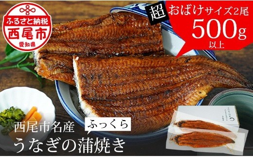 三河産うなぎ《超おばけサイズ》蒲焼き2尾（合計500g以上）・A116-17-1