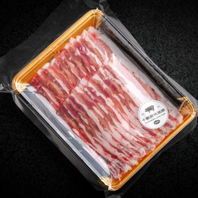【毎月定期便】十勝放牧黒豚 炒め物用 スライス肉(ロース・バラ)計1,200g全6回【配送不可地域：離島】