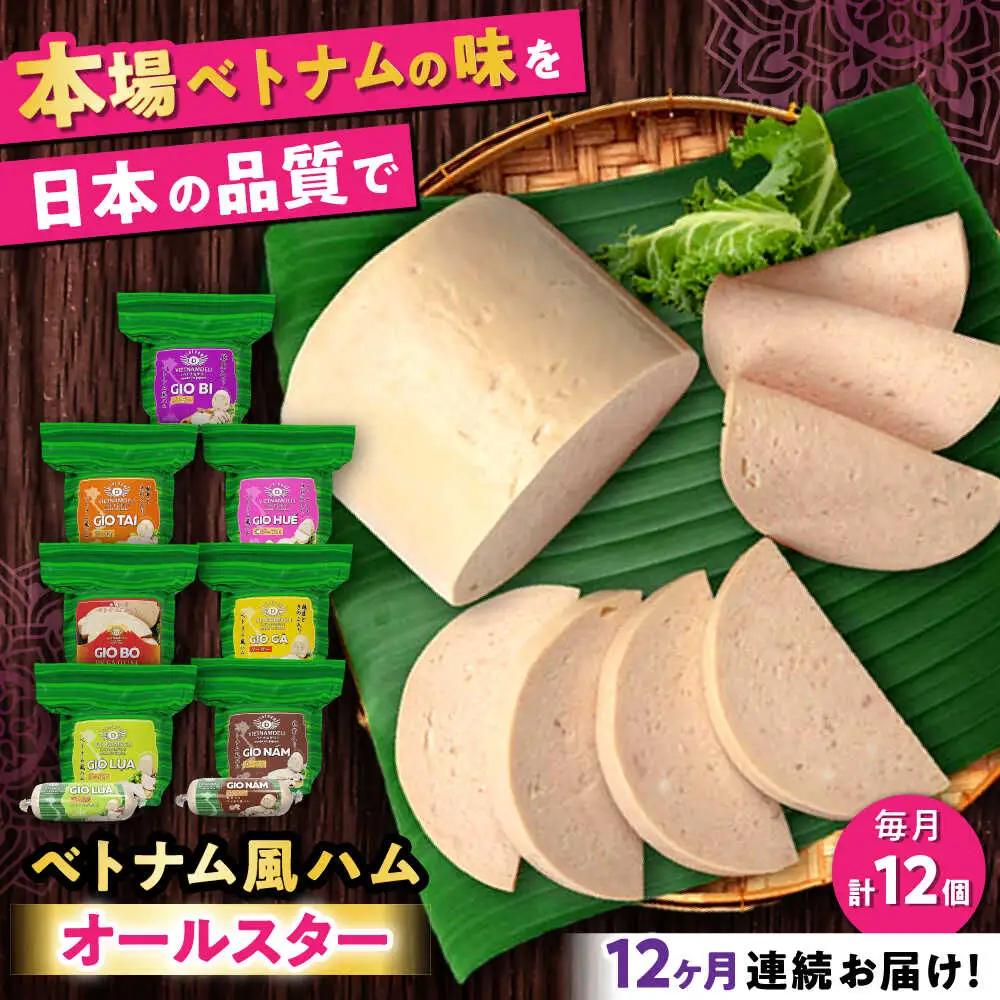【全12回定期便】ベトナムハム オールスターセット / ハム ベトナム料理 [BBBE018]