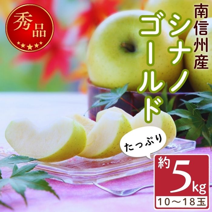 【ふるさと納税】りんご シナノゴールド 爽やかな風味！【南信州産】シナノゴールド 約5kg 10〜18玉 2026年10月下旬より発送 長野県 信州 高森町 産地直送 果物 くだもの 旬のりんご りんご リンゴ りんご3兄弟 JAみなみ信州【配送不可地域：離島】
