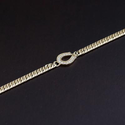 ふるさと納税 山梨市 K18馬蹄ブレスレット【ダイヤ0.14ct・18cm】 |  | 03