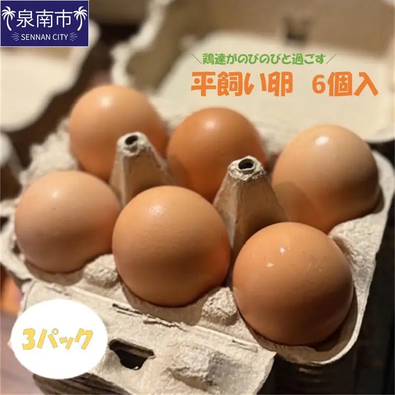 とまり木ファームの平飼い卵（6個入×3パック）【124D-001】
