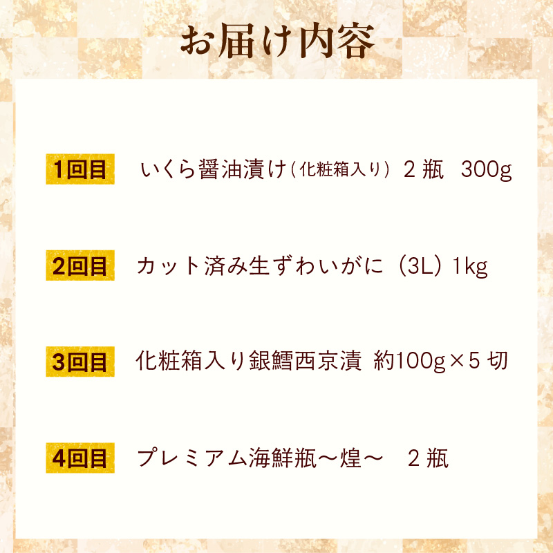 はこだて海の幸定期便 10万円（全4回）_HS001-007