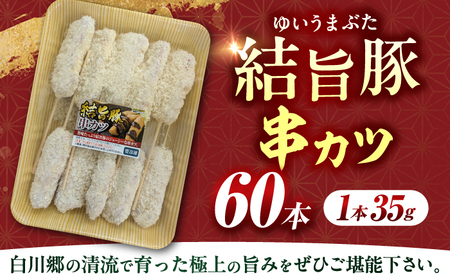 岐阜県産結旨豚串カツ 60本 国産 おかず 肉汁 岐阜市 / だるまミート[ANBE027]