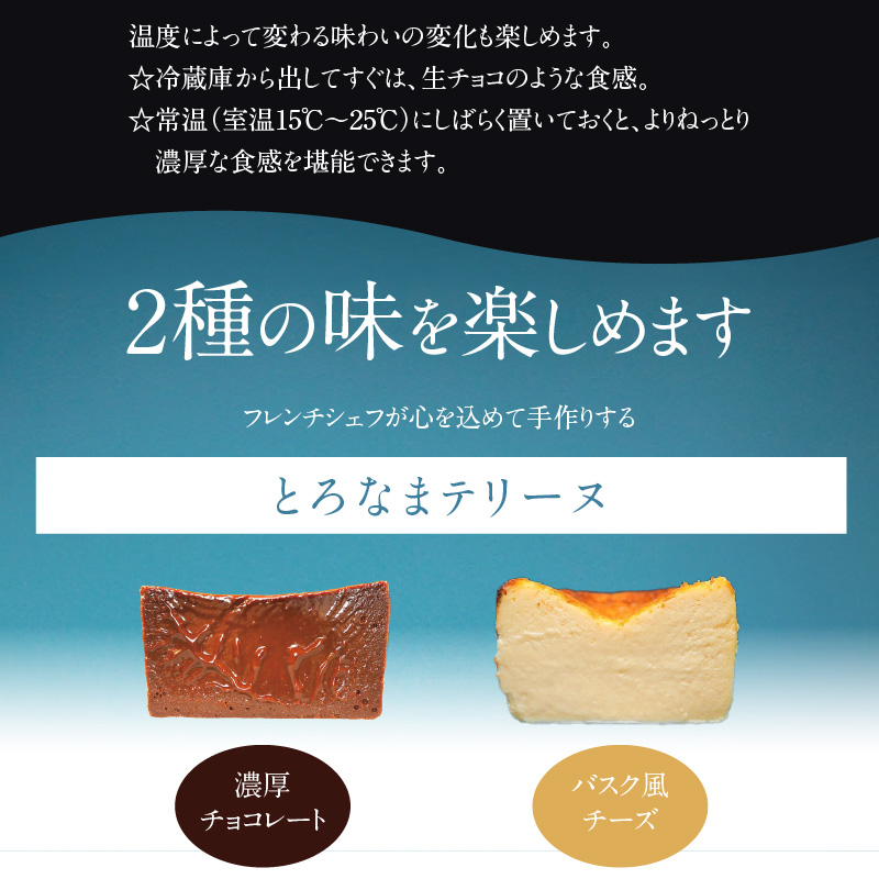 【テリーヌ専門店L】（約２００g）濃厚チョコレート・バスク風チーズ2種のテリーヌセット【グルテンフリー・保存料不使用】 スイーツ H173-012