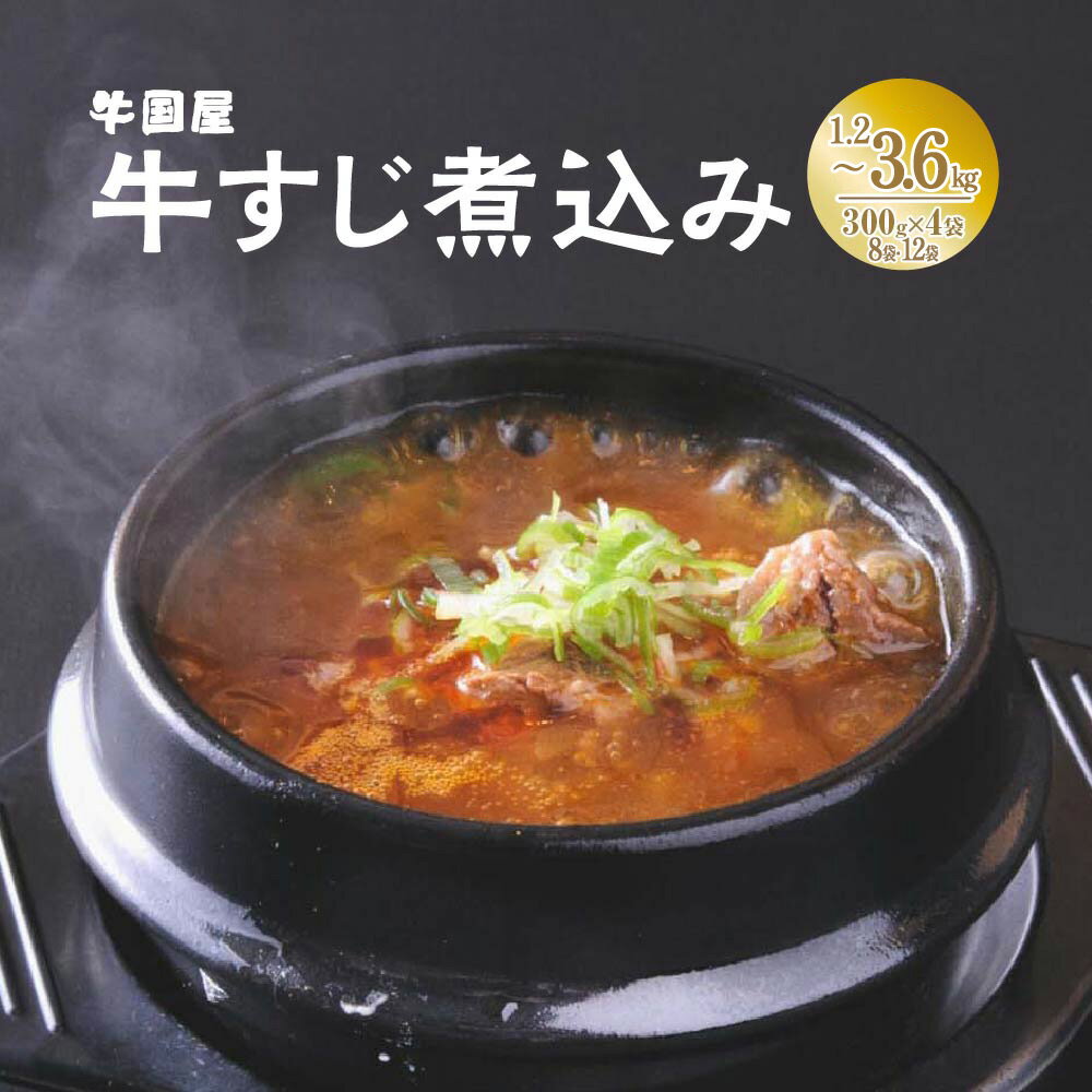 【ふるさと納税】【牛国屋】牛すじ煮込み　300g×4袋 1.2kg ・ 8袋 2.4kg ・ 12袋 3.6kg | A5ランク 和牛 牛肉 惣菜 冷凍 焼肉屋 焼肉店 看板メニュー ギフト プレゼント 贈り物 埼玉県 さいたま市 ヒロ・ジャパンフードサービス