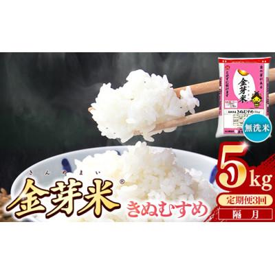 ふるさと納税 安来市 【2ヵ月毎定期便】BG無洗米・金芽米きぬむすめ5kg全3回