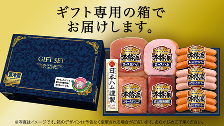 日本ハム 筑西工場 ギフトセットB 肉 にく 贈答 ギフト 詰め合わせ ハム ソーセージ ウィンナー 生ハム 焼豚 [AA081ci]