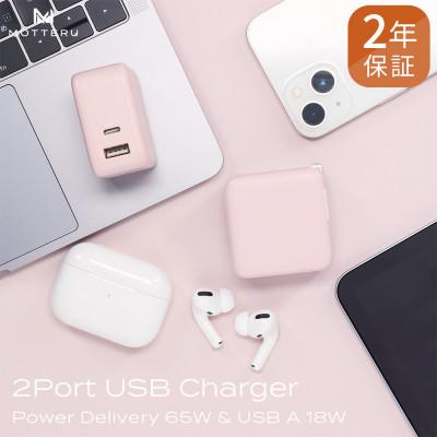 ふるさと納税 海老名市 AC充電器 PD65W対応 2年保証 シェルピンク(MOT-ACPD65WU1-PK)