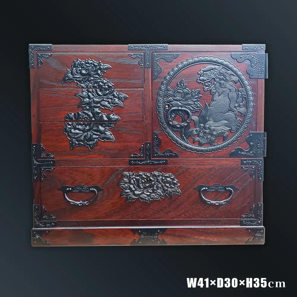 仙台箪笥 〈 手許小箪笥 〉 拭き漆塗り技法 伝統工芸品 職人 漆塗り 工芸 高級 美術 家具 タンス たんす 漆塗 伝統工芸 伊達政宗 宮城 岡田工芸