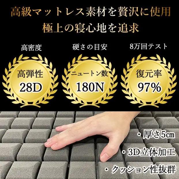 コンパクト マットレス TOKURI ごろ寝マット (ショートサイズ) 収納バッグ付き | マットレス 三つ折り 寝具 折りたたみ 日本製 極上 ごろ寝 洗える 敷布団 お昼寝 仮眠 高反発 持ち運び