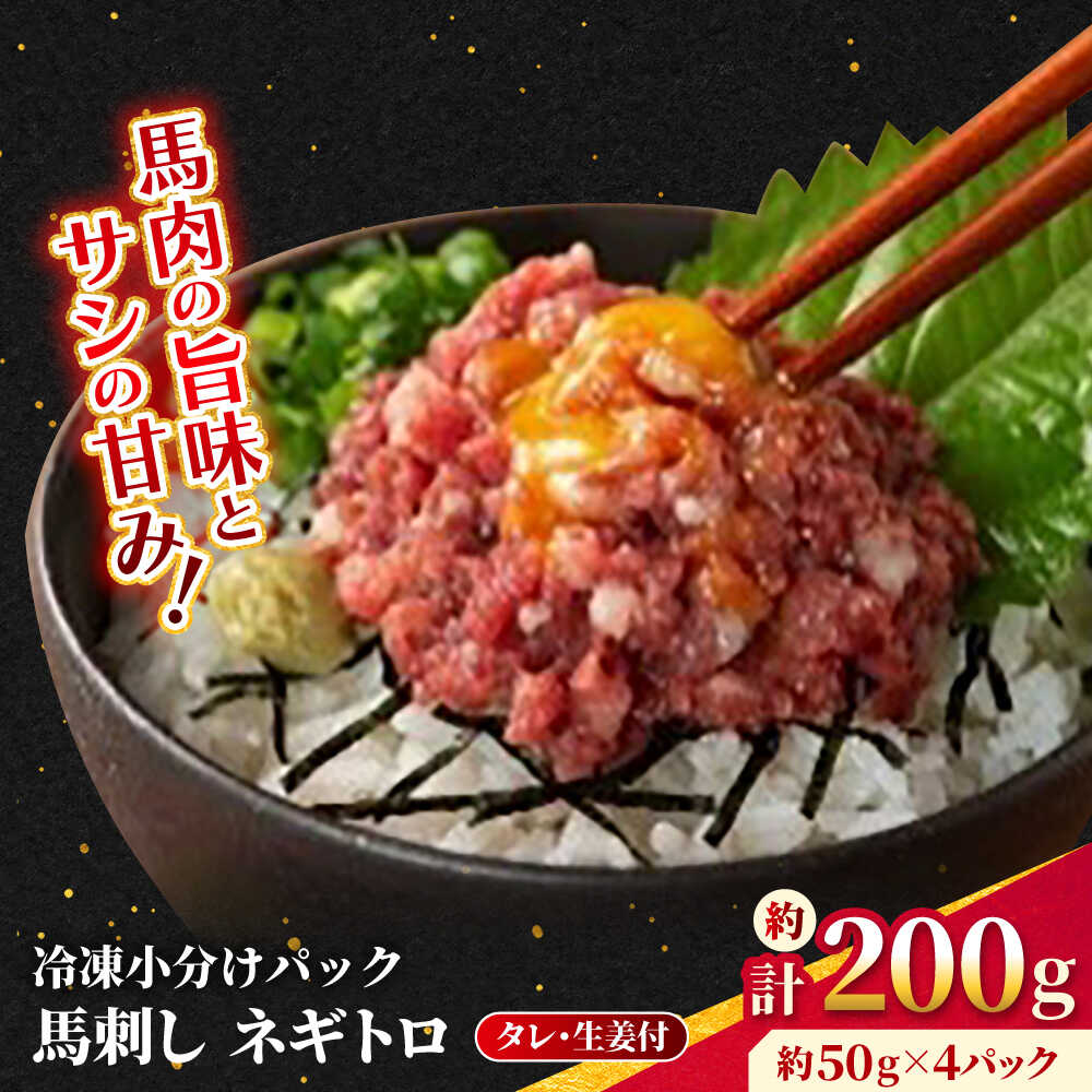 【ふるさと納税】【フジチク】 馬刺し ネギトロ 約50g×4個（計約200g）馬 馬肉 肉 熊本県 ネギトロ 馬刺し 合志市【亀井通産 株式会社】[AYBQ063]
