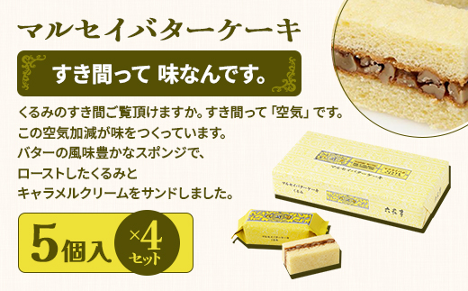 六花亭六花セレクションC 4セット(1セット:マルセイバターサンド20個+マルセイバターケーキ5個)【1784608】