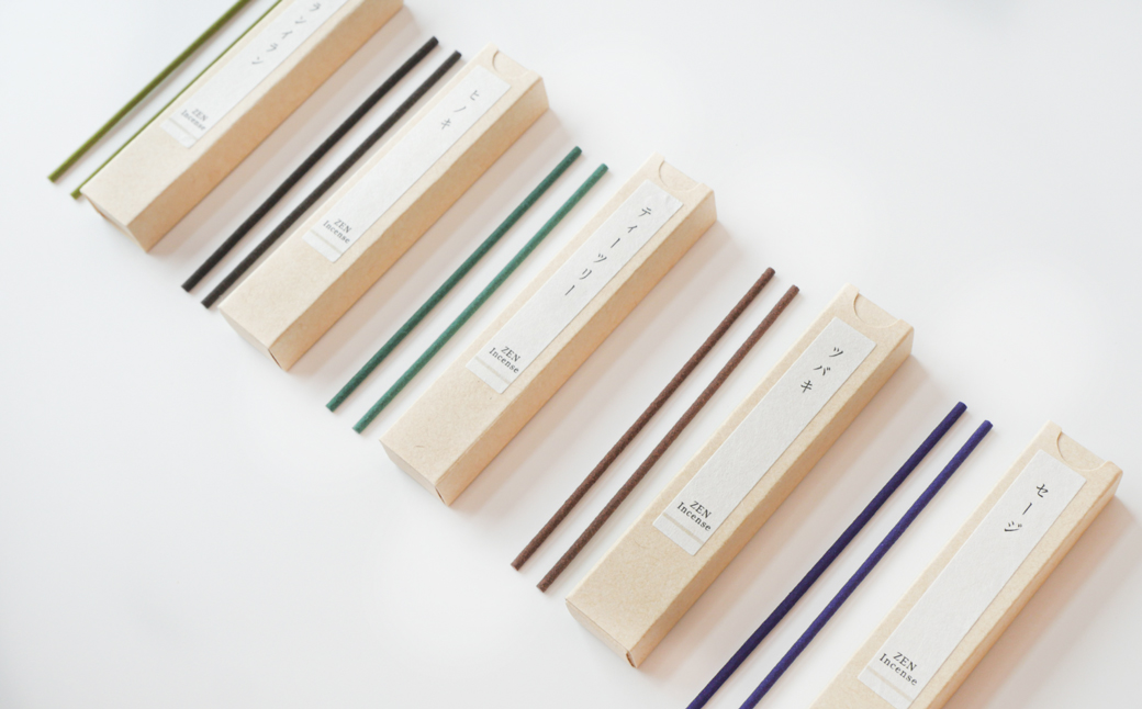 心地（Kokochi）【セージ・ティーツリー・ツバキ・ヒノキ・イランイラン】　[線香 お供え お香 人気 インセンス アロマ 墓参り 仏具]