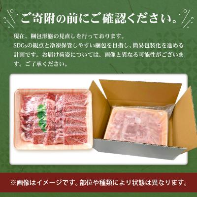 ふるさと納税 椎葉村 【 定期便 3回 】 総重量 1,900g 牛肉 椎葉牛の スライス肉 & 切り落とし肉 定期便 |  | 03