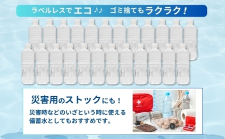 水 ラベルのない細野の天然水 555ml×24本 1箱（ ミネラルウォーター 天然水 中硬水 )