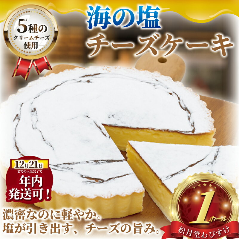 【ふるさと納税】 チーズケーキ 海の塩 1ホール 湘南藤沢名物 出来立て 急速冷凍 ベイクドチーズケーキ デザート クリームチーズ 菓子 お菓子 焼き菓子 スイーツ おやつ ちーずけーき 海 塩 人気 贈答 10000円 1万円 冷凍ケーキ 冷凍スイーツ 菓子 松月堂 神奈川 湘南 藤沢