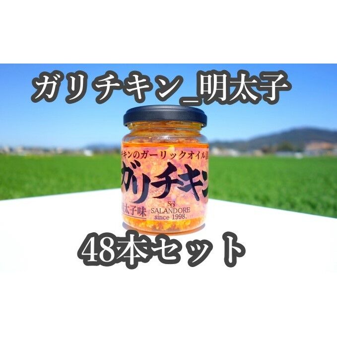 ★48本セット★【ガリチキン-明太子味】チキンのガーリックオイル漬け_明太子味（標準サイズ110g） 調味料 缶詰 