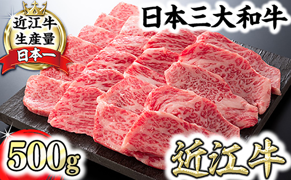 【4等級以上】厳選　近江牛　カルビ　焼肉【500g】【BS02W】