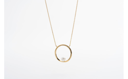 K18 サーキュラリティペンダント 鏡面仕上げ パール付き sese urban mining jewelry ネックレス ジュエリー レディース アクセサリー