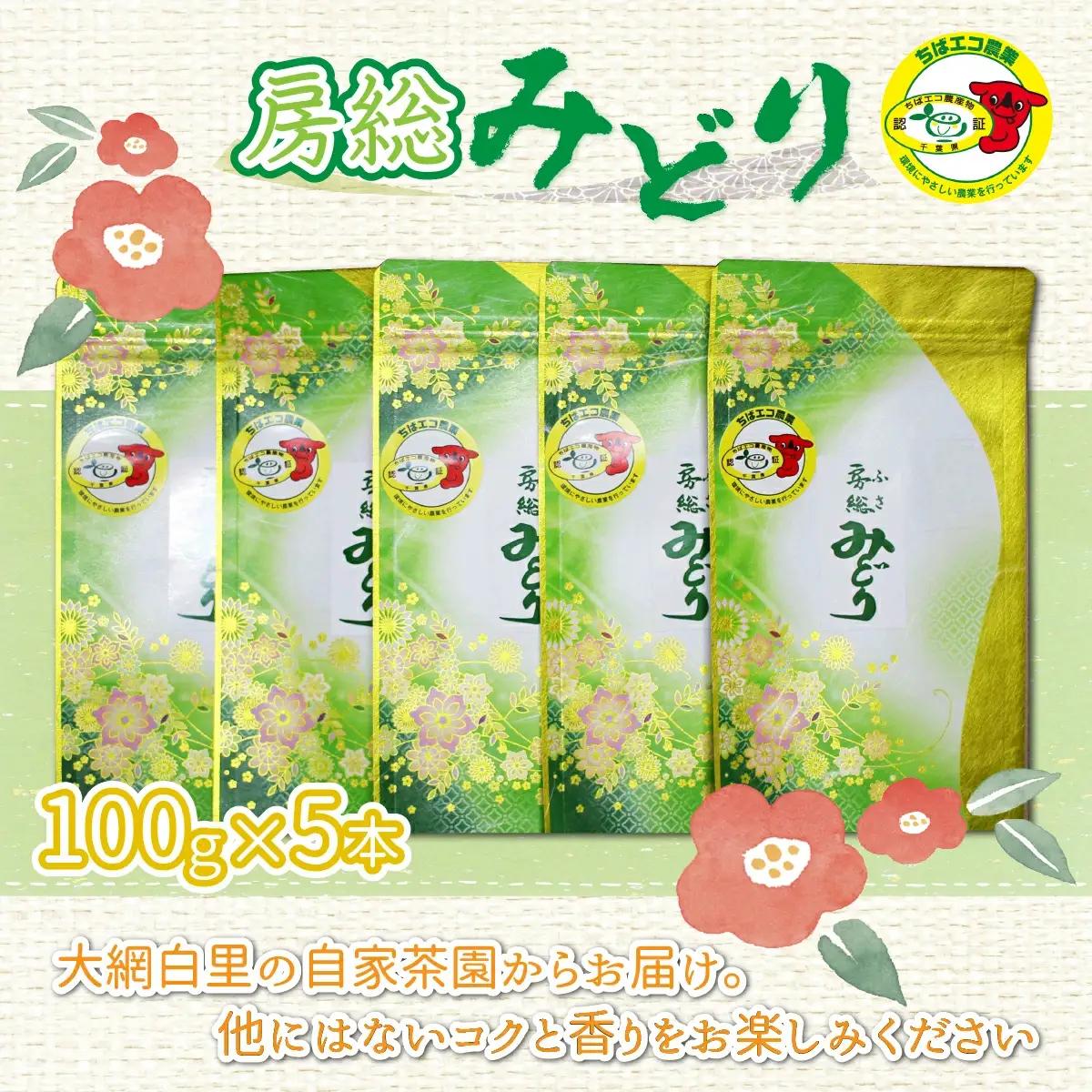 【ちばエコ農産物認証茶葉】房総みどり５本セット 【 ふるさと納税 人気 おすすめ ランキング お茶 緑茶 日本茶 茶葉 千葉県 大網白里市 送料無料 】H001