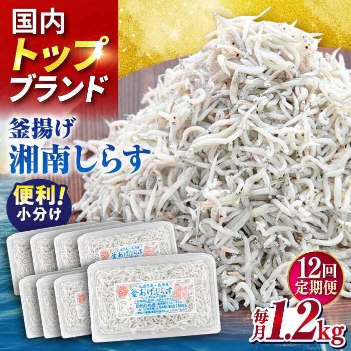 【ふるさと納税】【全12回定期便】釜揚げしらす1.2kg（150g×8パック）しらす シラス 釜揚げ かまあげ 魚 さかな 国産 冷凍 小分け 朝ごはん 料理 神奈川県 横須賀市【かねしち丸水産】[AKFL008]