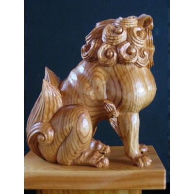 ふるさと納税 高山市 飛騨一位一刀彫　狛犬　阿形 g119 |  | 03