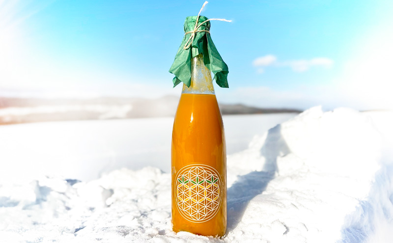 完熟 黄ミニトマト 100% ストレートジュース  720ml×1本 (阿部農園) トマトジュース トマト ミニトマト ジュース 濃厚 野菜 飲料 ソフトドリンク 瓶 北海道 富良野市