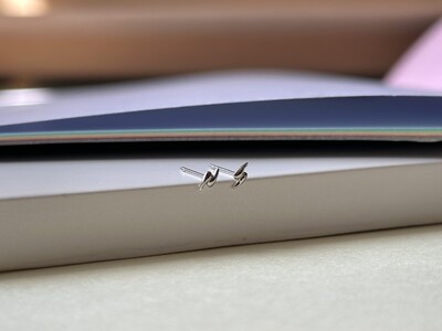 Pt900 カミナリモチーフピアス（PE8225）