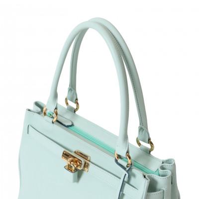 ふるさと納税 御代田町 【濱野皮革工藝のハンドバッグ】シューカペラ ハンドバッグ(ミントグリーン) |  | 02