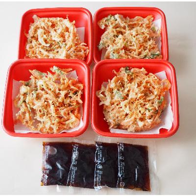 ふるさと納税 静岡市 桜えびの本場の老舗「くらさわや」が作る桜えびたっぷりのかき揚げ4枚セット |  | 02