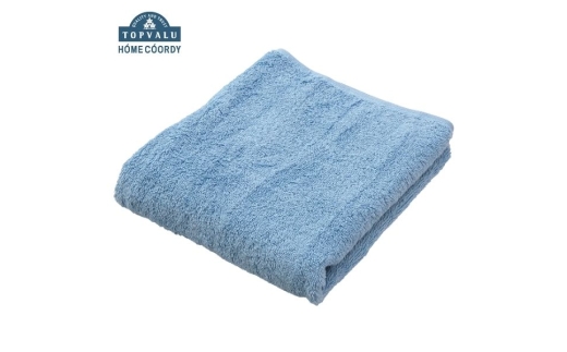 ホームコーディ 肌ざわりが選べるカラータオル コンパクトバスタオル しっかり ブルー×2 [№5346-1676]
